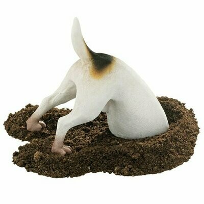 Design Toscano Terrence the Terrier Digging Pet Dog Garden Statue, 12 Inch, Polyresin, Full Color