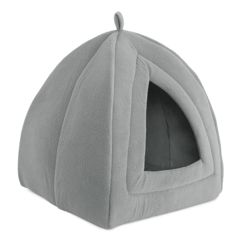 Petmaker Cozy Kitty Tent Pet Cat Bed, Gray