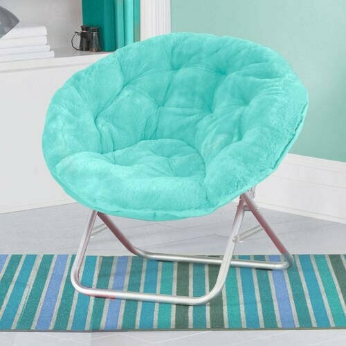 Faux Fur Saucer Chair, Multiple Colors