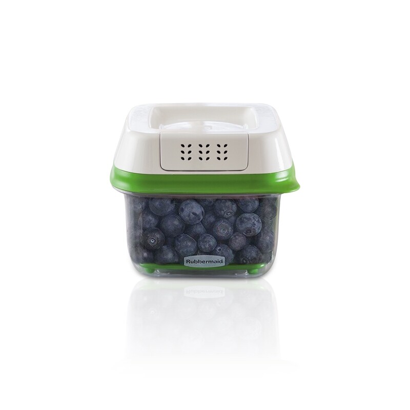 Rubbermaid FreshWorks Produce Saver Food Storage Container, Small Square, 2.5 Cup