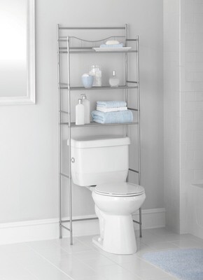 3-Shelf Bathroom over the Toilet Space Saver with Liner, Multiple finishes