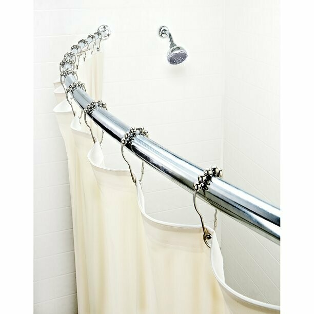 Bath Bliss Curved Chrome Shower Rod