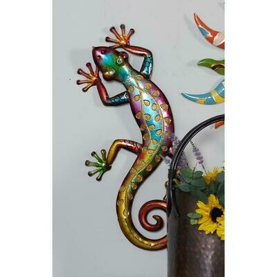 Iron Multicolored Pastel Gecko Metal Work