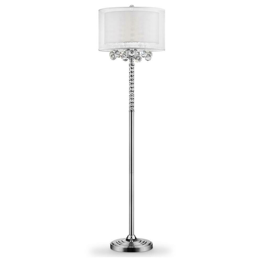 62.5 in. 3-Bulb Moiselle Crystal Floor Lamp