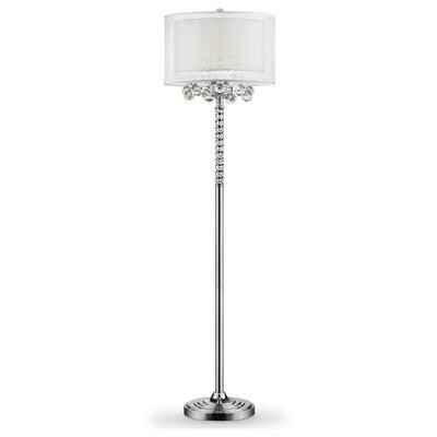 62.5 in. 3-Bulb Moiselle Crystal Floor Lamp