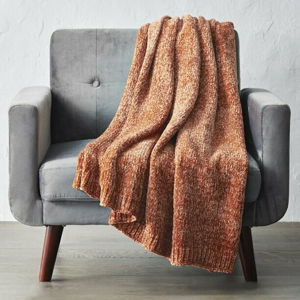 Chenille Throw, 50&quot;x 60&quot;, Multiple Colors