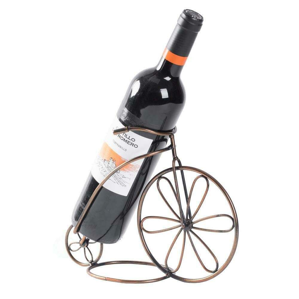 Vintage Decorative Metal Bicycle 1-Bottle Tabletop Countertop Wine Holder
