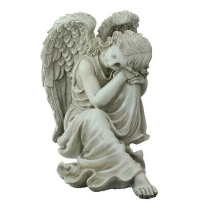 19 in. Peaceful Resting Angel Outdoor Garden Statue