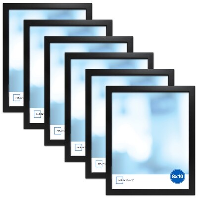 8&quot; x 10&quot; Black Linear Frame, Set of 6