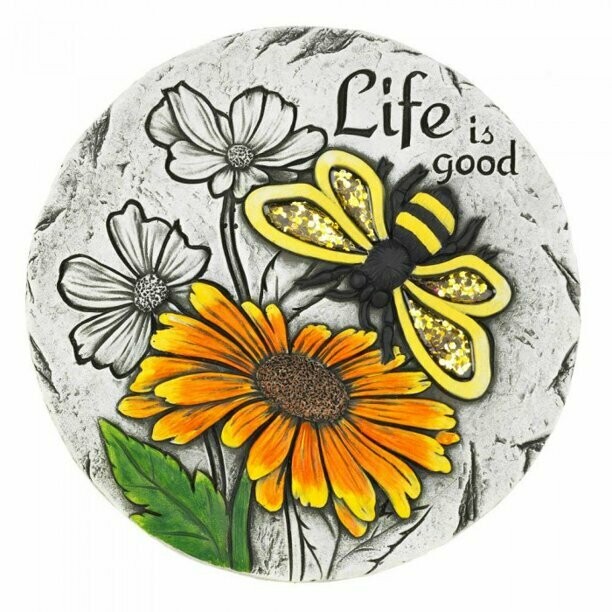 LIFE IS GOOD SUNFLOWER STEPPING STONE