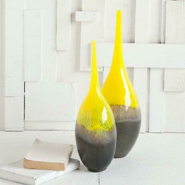 Jasse Yellow Small Decorative Vase