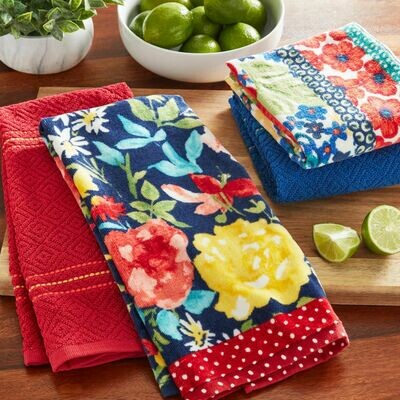 The Pioneer Woman, 4 Pack, Fiona Kitchen Towel Set