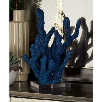 Coral Polystone Sculpture in Indigo