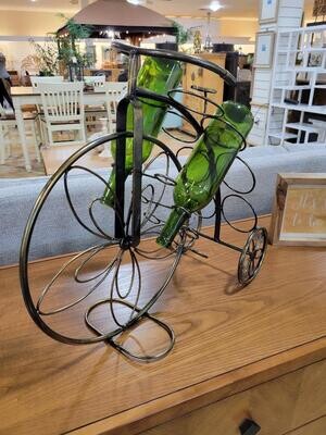 Vintage Metal Decorative Bicycle with 6 Bottle Tabletop Wine Holders