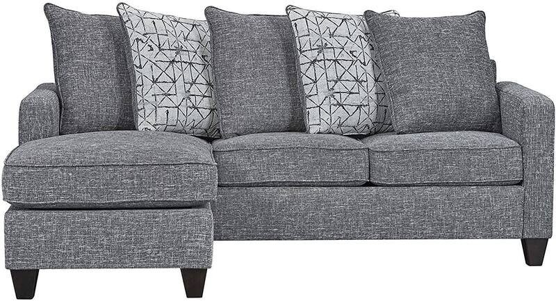 Ready To Live 57th Street Sofa Sectional, 81&quot;, Charcoal