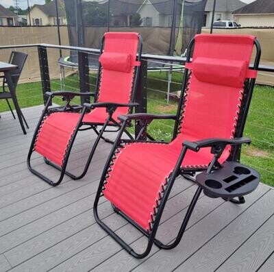 Zero Gravity Chairs - Set of 2 - Red