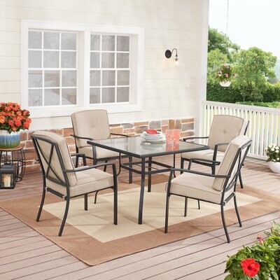 Forest Hills 5 Piece Patio Dining Set - Beige