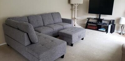 Left Facing Gray Sectional