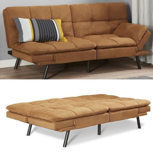 Memory Foam Futon Sofa Bed Couch Sleeper Convertible Foldable Loveseat FULL Size