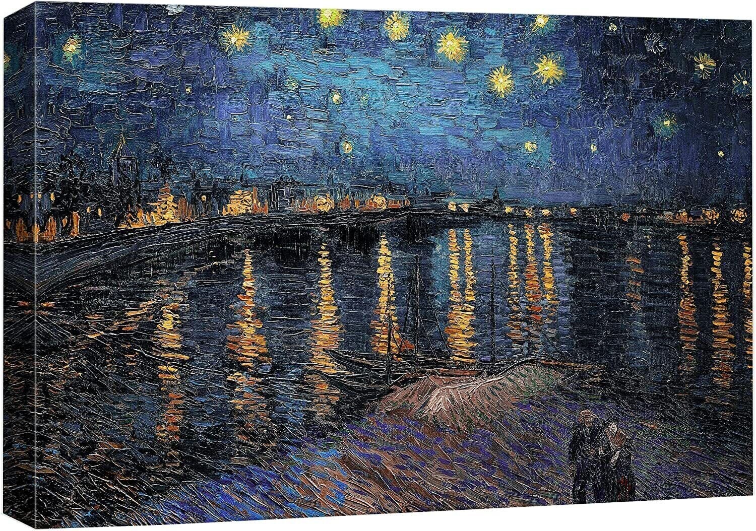 Van Gogh Starry Night Over the Rhone Canvas Print Wall Art Decor for Living Room