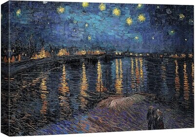 Van Gogh Starry Night Over the Rhone Canvas Print Wall Art Decor for Living Room