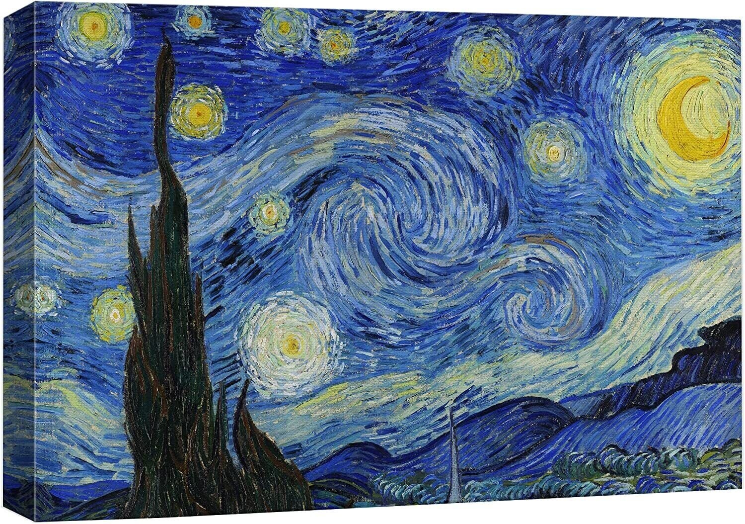 Van Gogh Starry Night Canvas Print Wall Art Decor for Living Room Bderoom