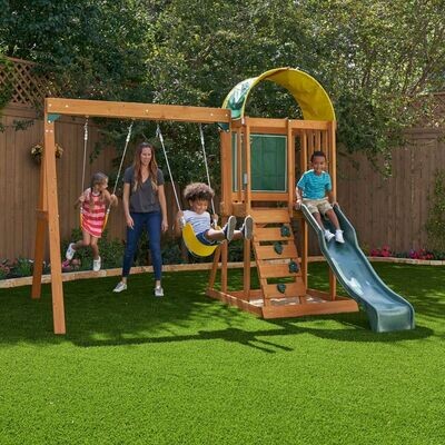 Slide Playground Outdoor Backyard Play With Sandbox