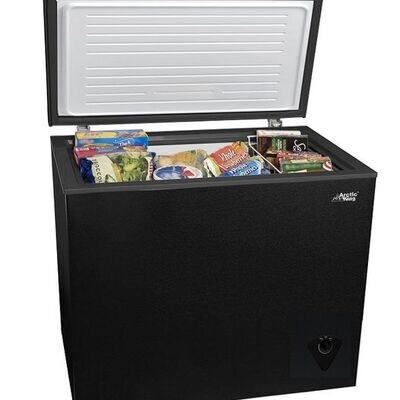 Chest Deep Freezer 7 Cu Ft Frozen Food Storage Ice Fridge With Basket, Black NEW