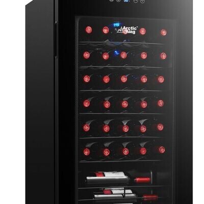 Wine Cooler Refrigerator Fridge Chiller Cellar Rack Freestanding 34 Bottle NEW
