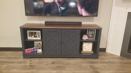 70 in. Navy TV Stand for TVs Up to 78 in