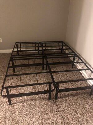 Premium Quality 14" Full Size Platform Bed Fram W/ Steel Slats, Non Squeaky Heavy Duty Bed, Solid