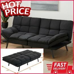 Sofa Bed Memory Foam Futon Convertible Couch Lounger Sleeper Modern Loveseat NEW