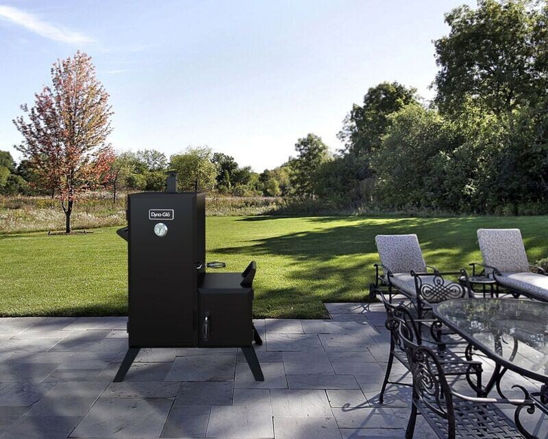 Dyna-Glo Vertical Offset Charcoal Smoker Wood Chips BBQ Grill Cooker Heater NEW
