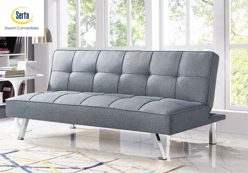 Serta Sleeper Sofa Bed Convertible Couch Modern Living Room Futon Loveseat