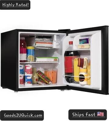 Small Compact Refrigerator 1.7 Cu ft One Door Mini Fridge For Dorm Office Black
