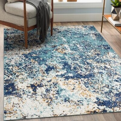 Luxe Weavers Modern Abstract Area Rug - Blue 8x10