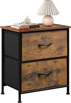 Nightstand, 2 Drawer Dresser for Bedroom, Small Dresser with 2 Drawers, Bedside Furniture, Night Stand, End Table
