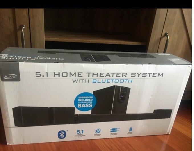 Bluetooth Surround Sound 5.1 Channel Subwoofer Home Theater Speaker System NEW