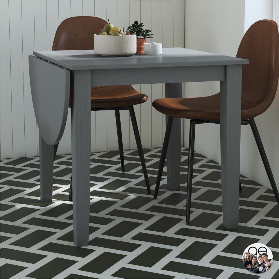 Queer Eye Corey Drop Leaf Table, Eat-In Kitchen Furniture, Gray