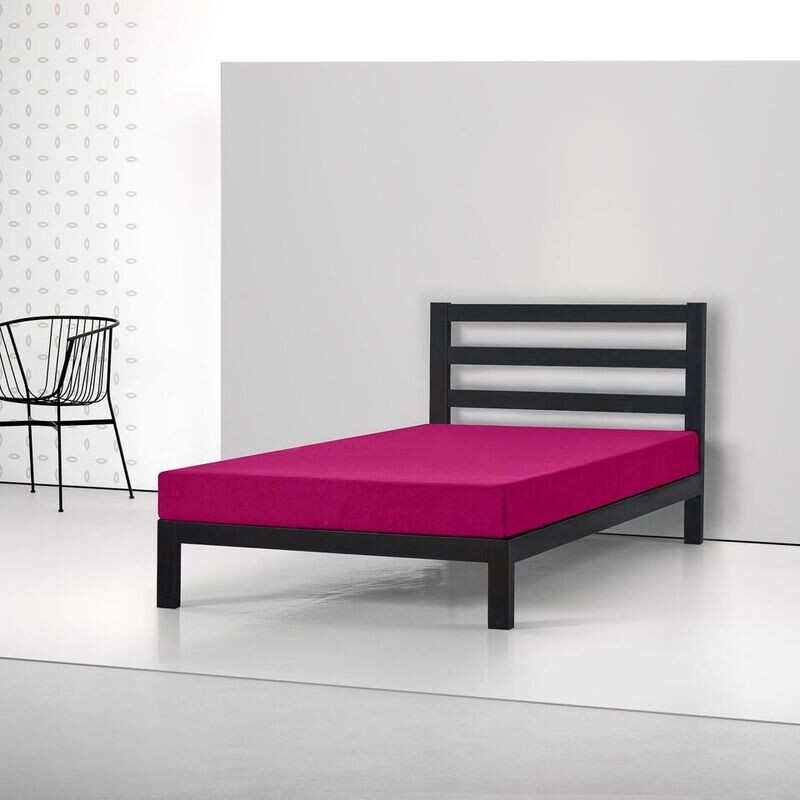 Zinus 5&quot; Memory Foam Twin Size Kids Mattress Fuchsia Mattress-in-a-Box Bedroom