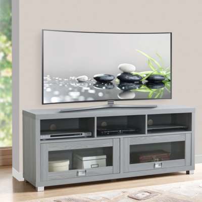Techni Mobili 58&quot; Durbin TV Stand for TVs up to 75&quot;, Gray