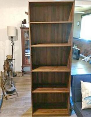 71 Inch 5-Shelf Standard Bookcase Closed Back Adjustable Storage Bookshelf, Brown