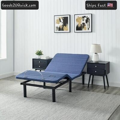 Power Adjustable Metal Platform Bed Base with Wireless Remote Control Twin Queen