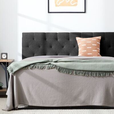 King / California King Bed Headboard Modern Upholstered Diamond Tufted Headboard