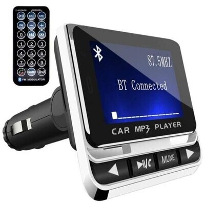 Car Bluetooth FM Transmitter with USB Charger & Remote Control