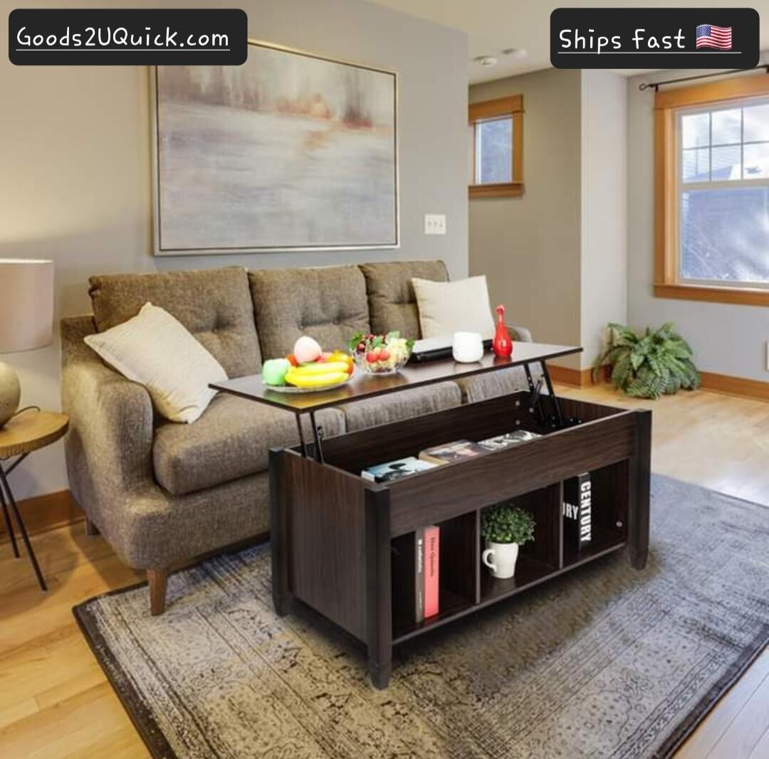 Lift Top Coffee Table w/ Storage Modern Furniture for Living Room