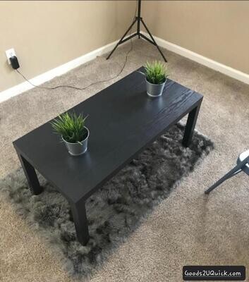 New Black Parsons Modern Coffee Table - Dark Espresso 39&quot; Black Oak