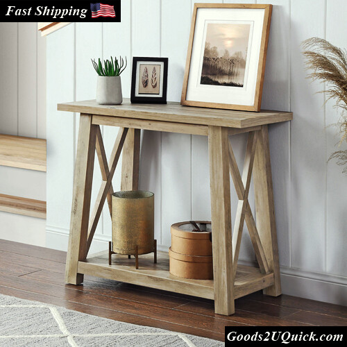 New Granary Modern Farmhouse 36&quot; Console Table, Rustic Grey