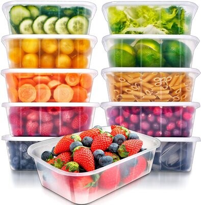 Prep Naturals 20 Piece Food Storage Containers with Lids Plastic Containers