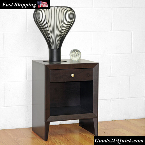 Leelanau 1 Drawer Modern Accent Table and Nightstand For Bedroom And Livingroom